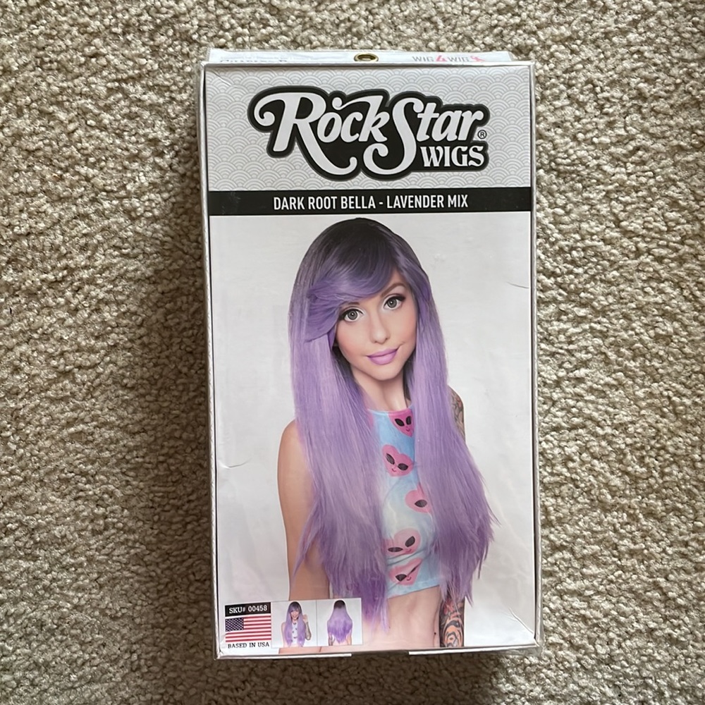 Rockstar Wigs Dark Root Bella Lavender Mix